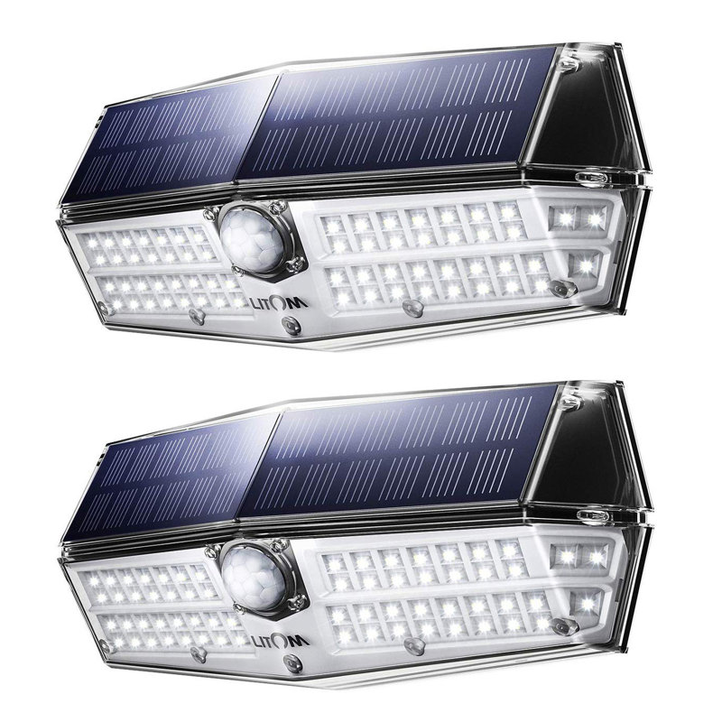 Litom Led Solar Power Flood Light With Motion Sensor Pack Of 2 Reviews Wayfair