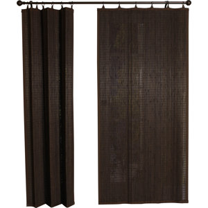 Pelico Plaid & Check Blackout Tab Top Single Curtain Panel