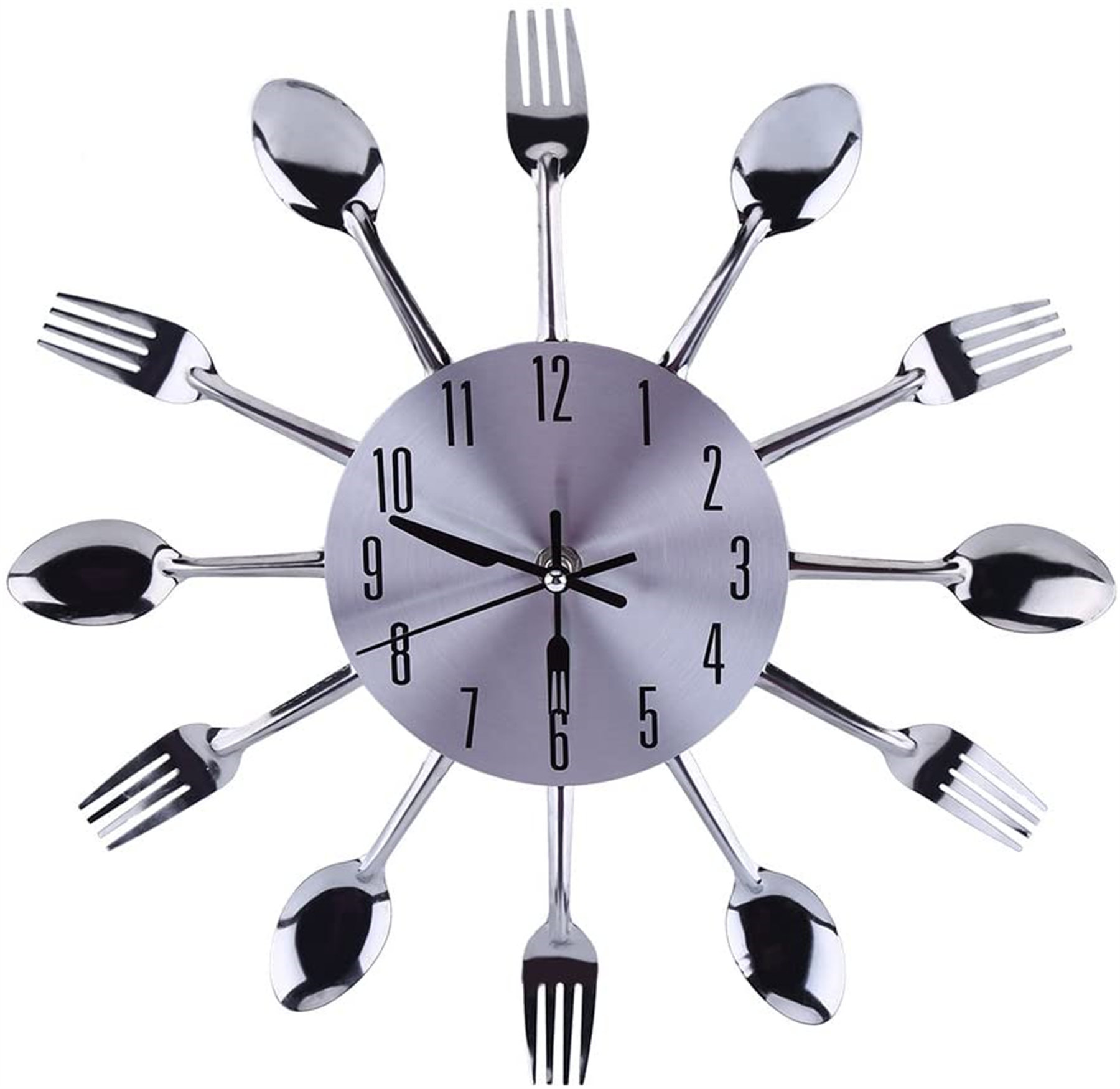 Kitchen Wall Clock Spoon Fork Wall Wall Sticker Room Home Decoration 