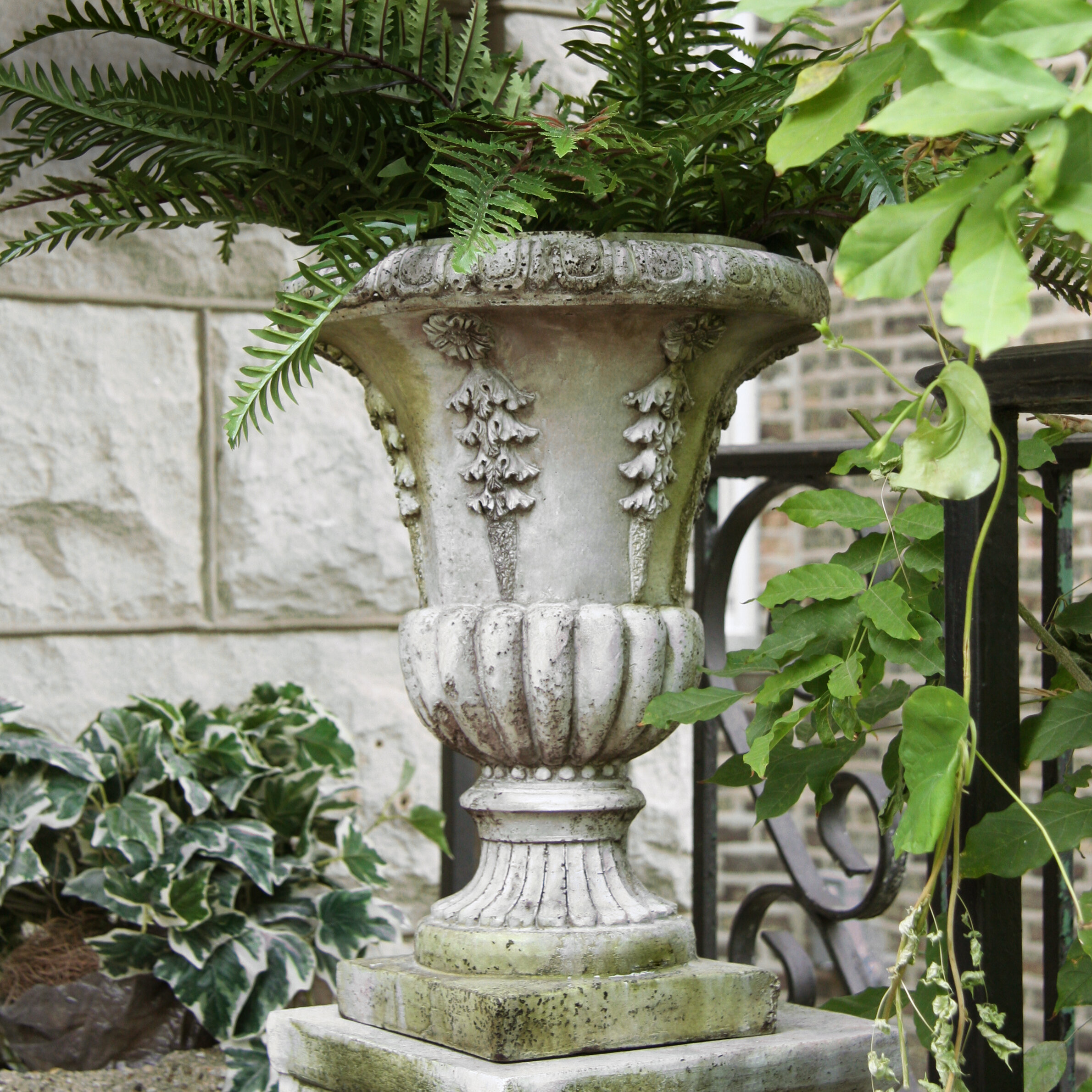 Stone Pedestal Planters - Best Decorations