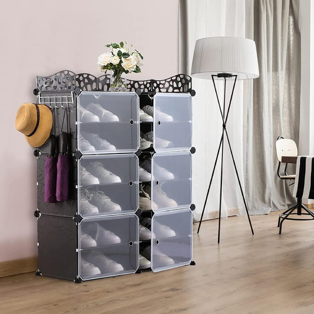 Rebrilliant 24 Pair Shoe Storage Cabinet | Wayfair