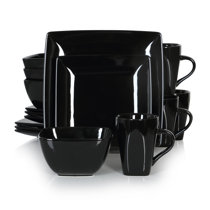 black porcelain dinnerware