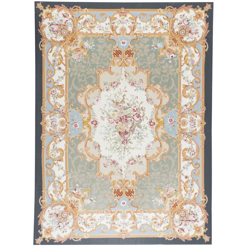 Bokara Rug Co Inc One Of A Kind Chinese Hand Knotted Blue Green 12 X 16 Wool Area Rug Wayfair