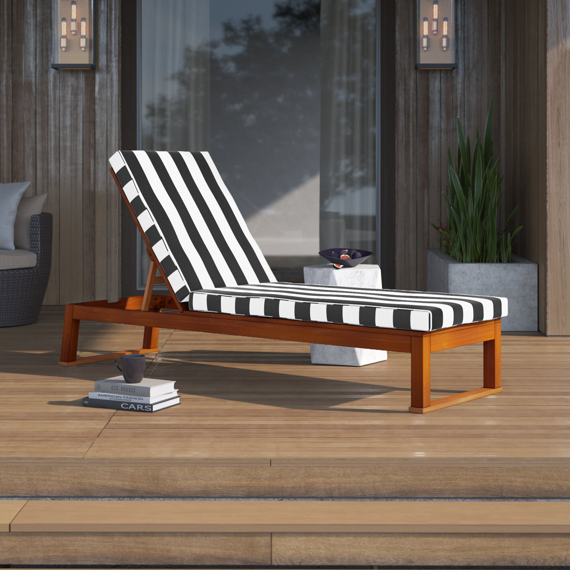 Mercury Row® Faunce 80.9'' Long Reclining Eucalyptus Single Chaise with