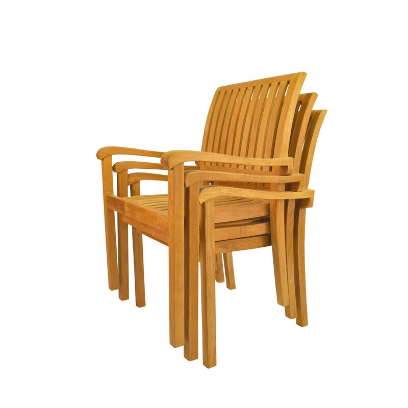 Anderson Teak Aspen Stacking Teak Patio Dining Chair Wayfair