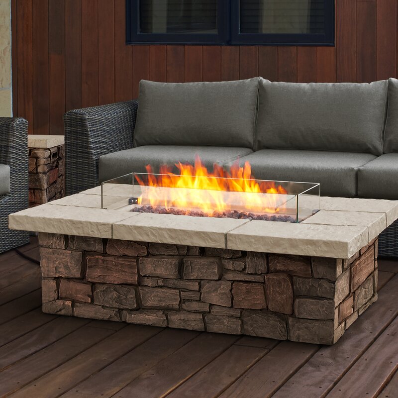 Real Flame Sedona Concrete Propane Gas Fire Pit Table Reviews