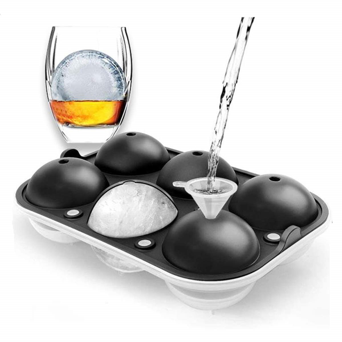 Lot ICE Balls Maker Round Sphere Tray Mold Cube Whiskey Ball Cocktails Silicone