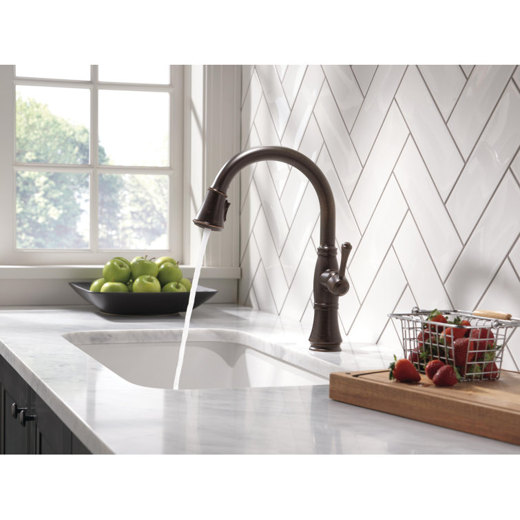 Cassidy™ Pull Down Single Handle Kitchen Faucet with diamond Seal  Technology, Touch-Clean Spray Holes