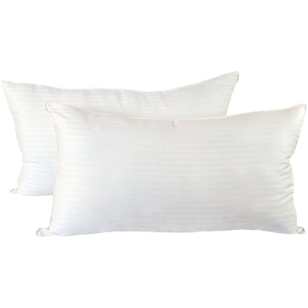 Luxury Hotel Quality Quilted Satin Stripe and Bounce Back Bed Pillows 