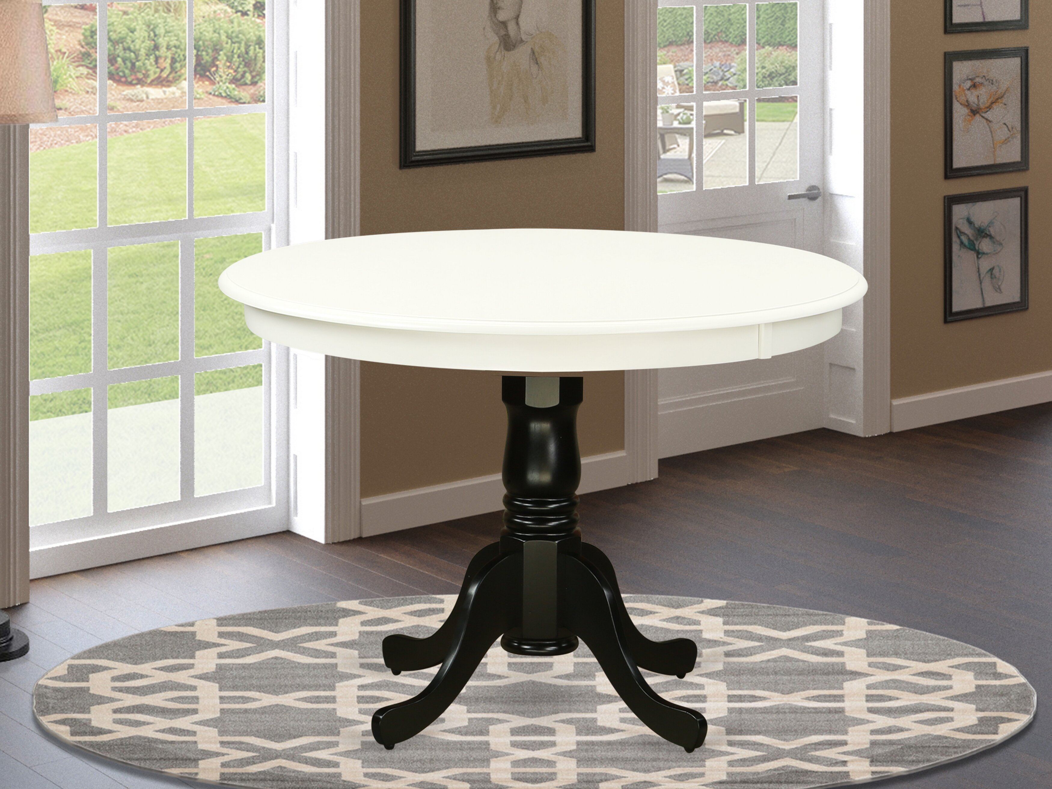 Charlton Home® Cherrywood 42'' Solid Wood Pedestal Dining Table ...