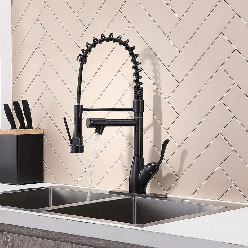 Vapsint Pull Down Single Handle Kitchen Faucet Wayfair