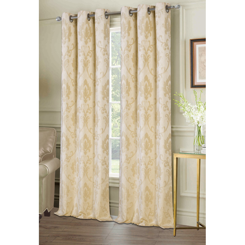 Fleur De Lis Living Maryville Damask Room Darkening Grommet