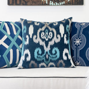 Kess InHouse Amy Reber Rainbow Geometric Blue Green Throw Pillow 18 by 18