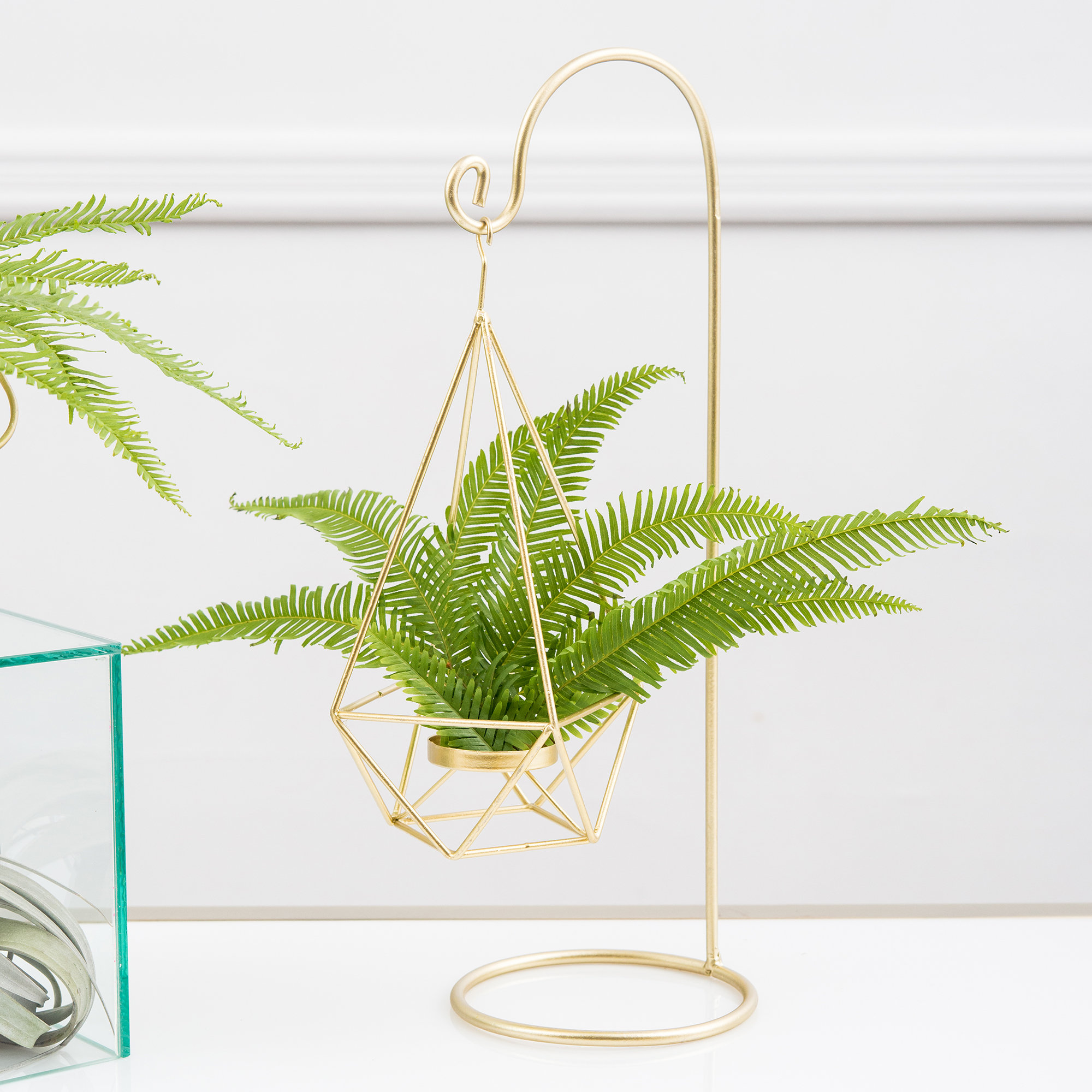 Ivy Bronx Large Geometric Hanging Holder Lantern Reviews Wayfair