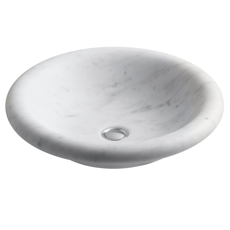 K 2393 Wh Kohler Archer Stone Circular Vessel Bathroom Sink With Overflow