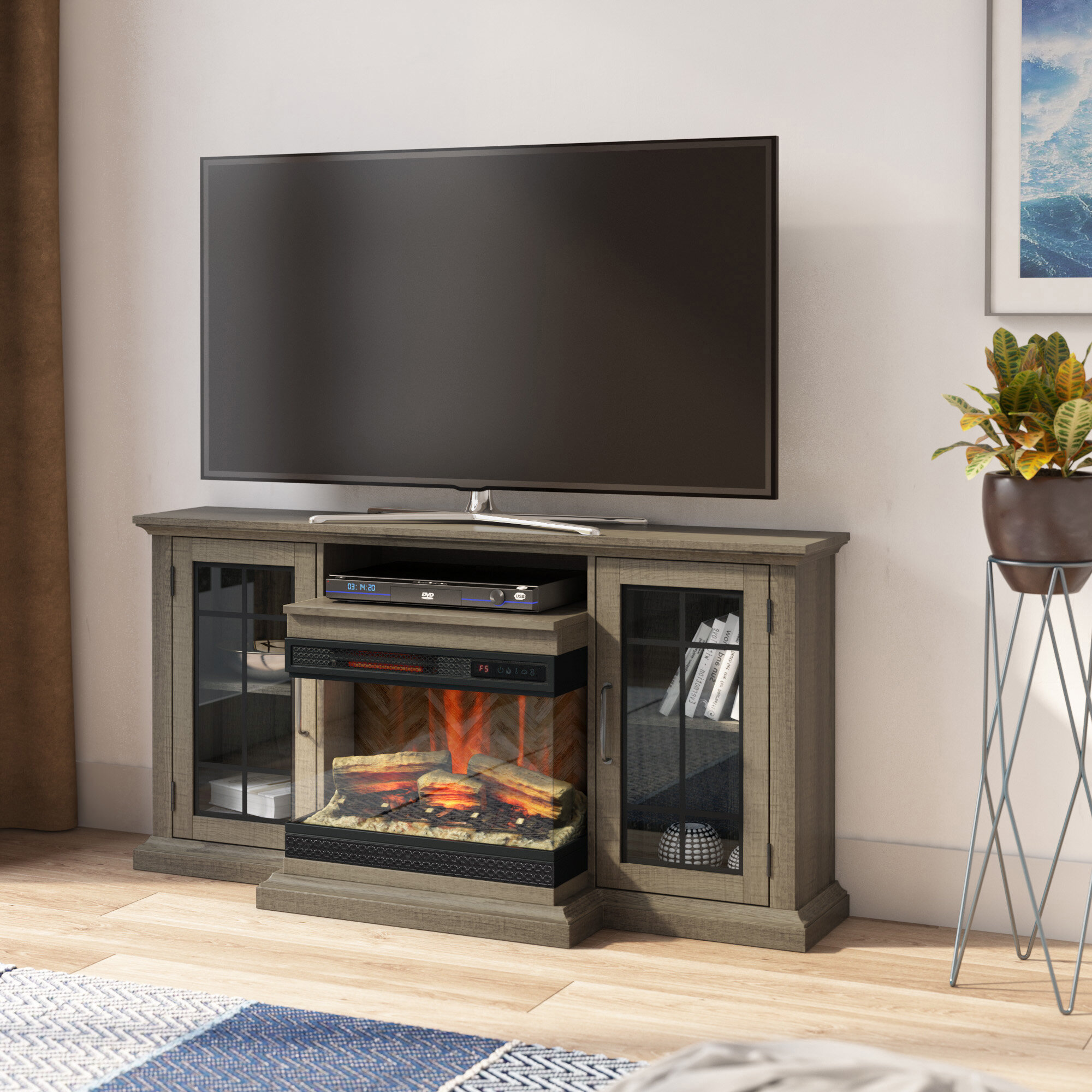 Electric Fireplace Tv Stand 65 Inch — Shermanscreek.Org