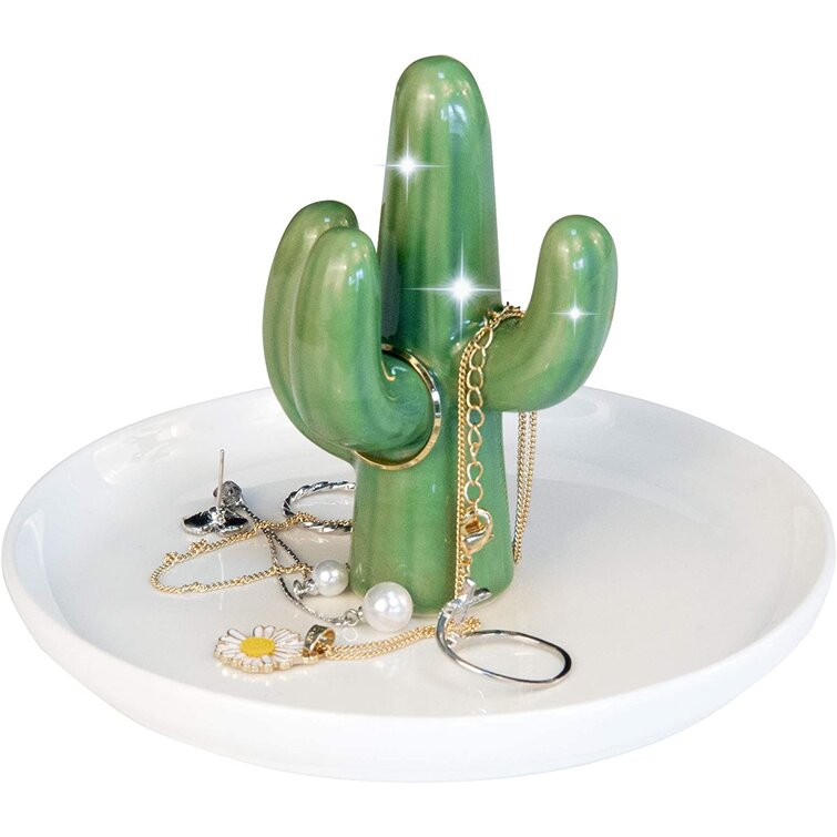 Details about   Stand Ceramic Storage Trays Bracelet Nordic Jewelry Display Cactus Ring Holder