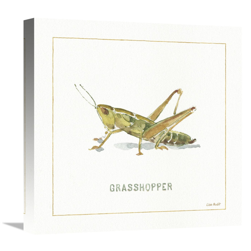 East Urban Home My Greenhouse Grasshopper Wrapped Canvas Oil