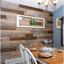 Barnwood Reclaimed Wood Decorative Wall Art Panel 45 X 33 Choice of Accent Colors 