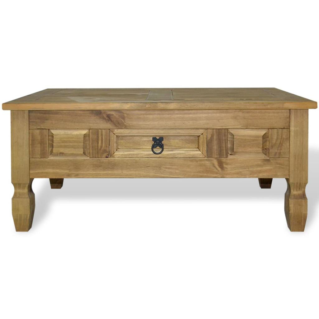 Brambly Cottage Shanelle Mexican Pine Corona Coffee Table With