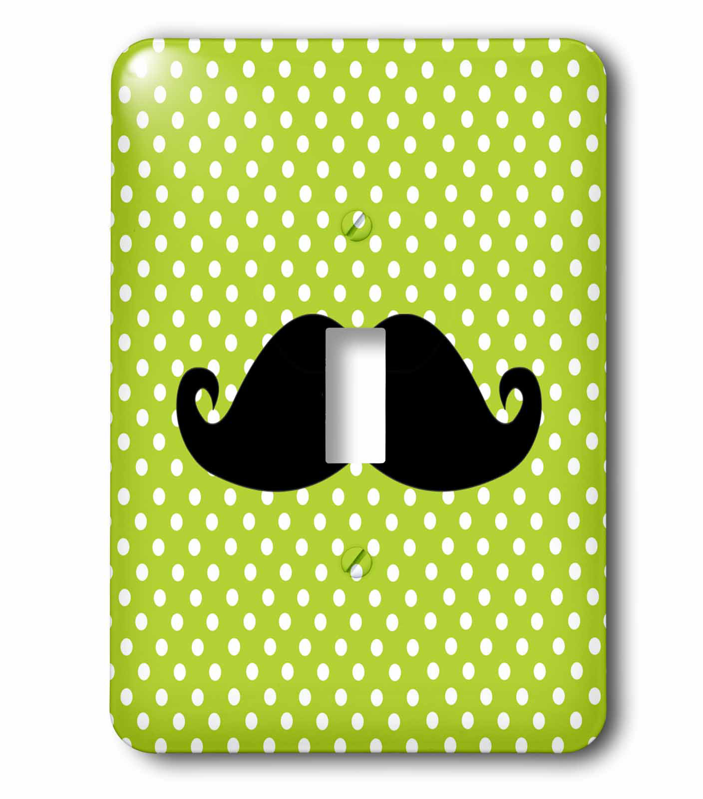3drose Funny Mustache On Polka Dots 1 Gang Toggle Light Switch Wall Plate Wayfair