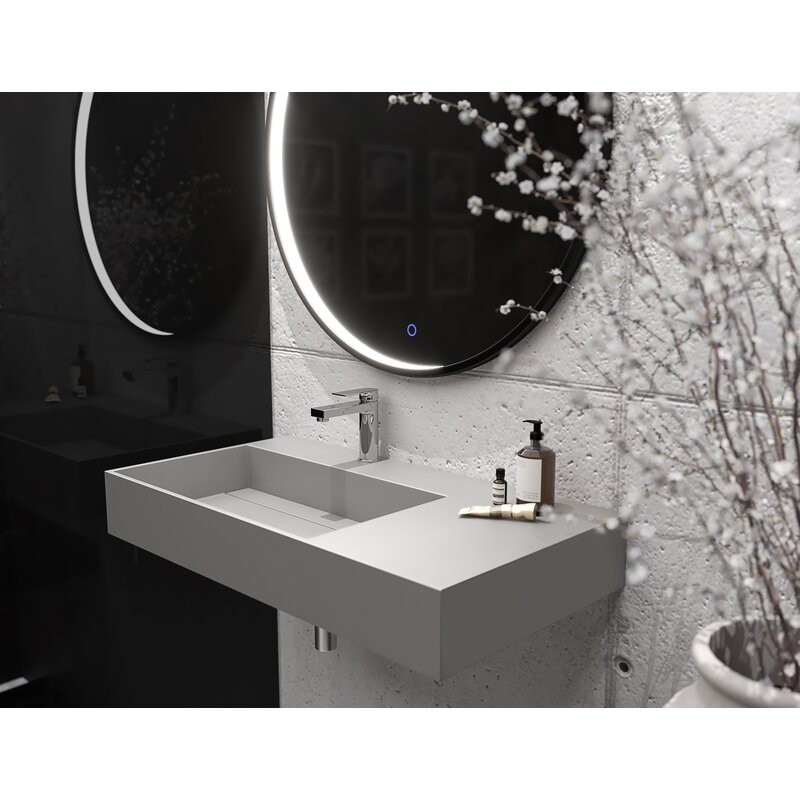 Orren Ellis Boyter Stone Rectangular Wall Mount Bathroom Sink & Reviews ...