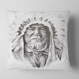 Native American Indian Furniture Wayfair Portrait Native American Indian Pillow