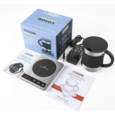Original Coffee Warmer and Stainless Steel Coffee Mug Set Cosori