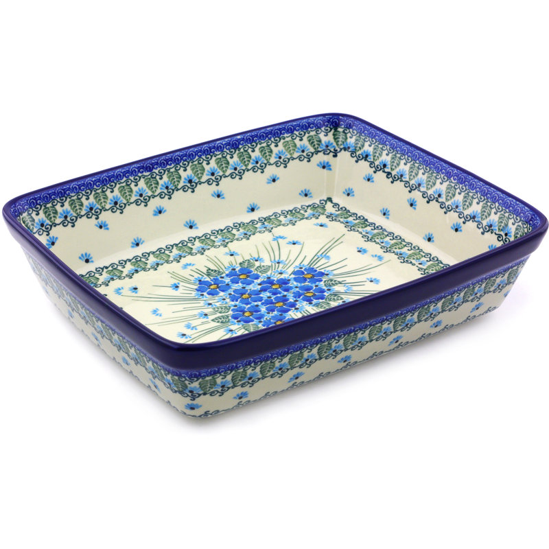 The Holiday Aisle Rowen 2 61 Qt Stoneware Rectangular Pottery Baking Dish Wayfair