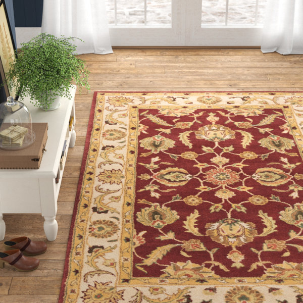 Magnolia Hand Tufted Wool Red Beige Area Rug Reviews Birch Lane