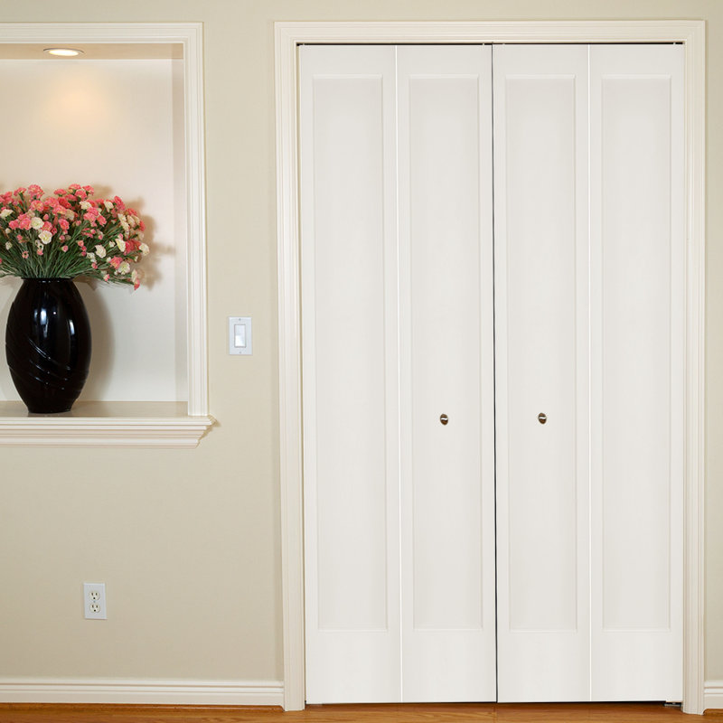 Trimlite Paneled Wood Primed Interior Flat Bi Fold Door Wayfair