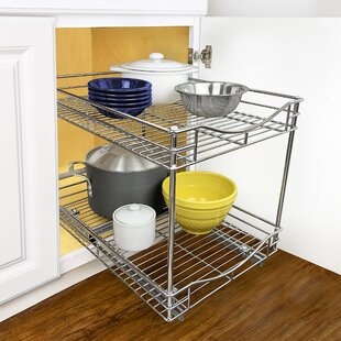 Details about   Under Sink Cabinet Pull-Out Sliding Storage 2-Tier Basket Kitchen Rack Shelf USA 