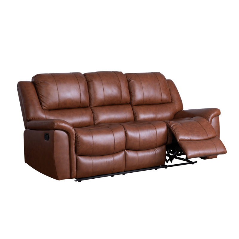 Darby Home Co Keziah Leather Reclining Sofa Wayfair Keziah Leather Reclining Sofa Wayfair