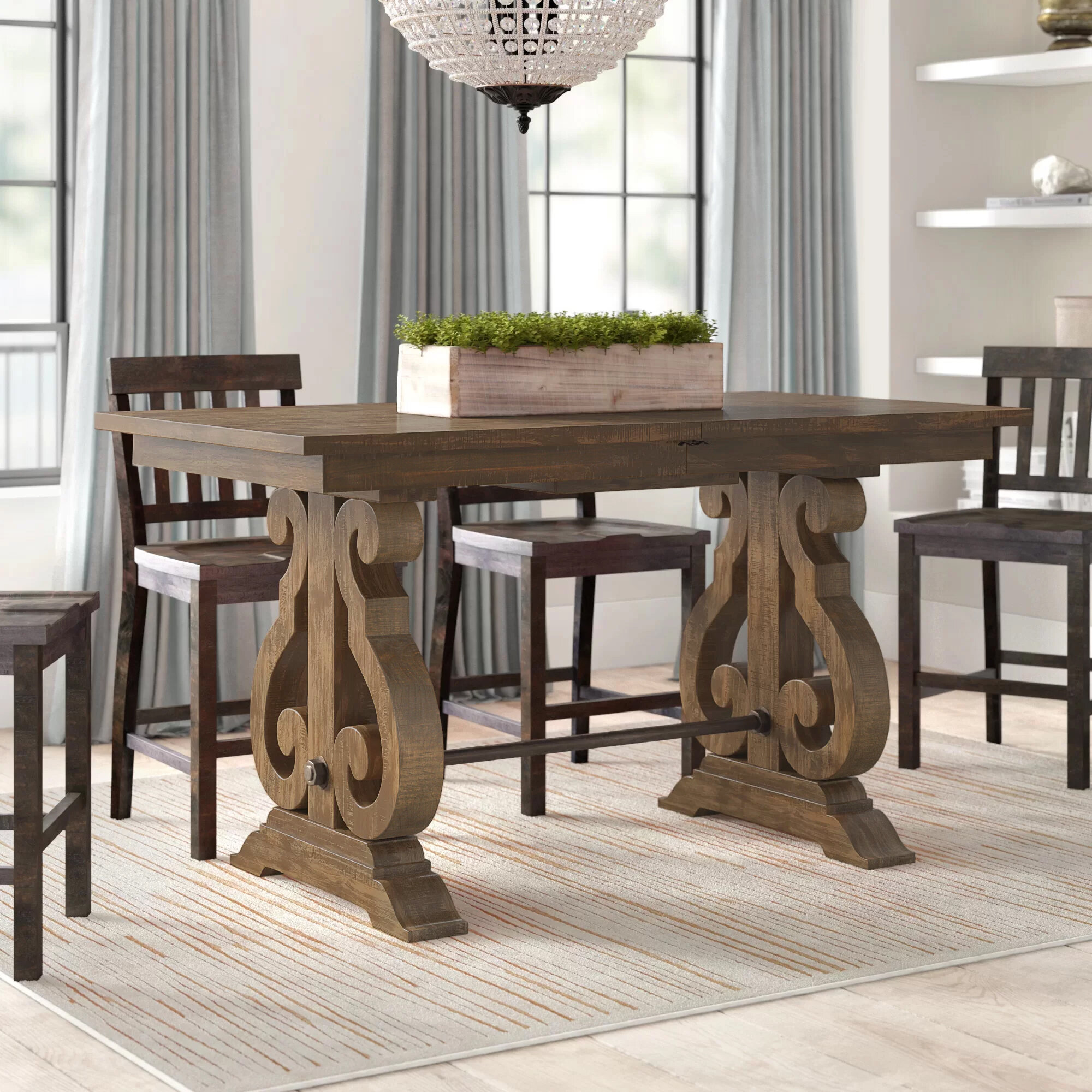 Greyleigh West Point Counter Height Extendable Dining Table