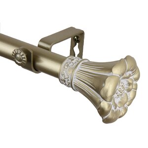 Blossom Single Curtain Rod and Hardware Set