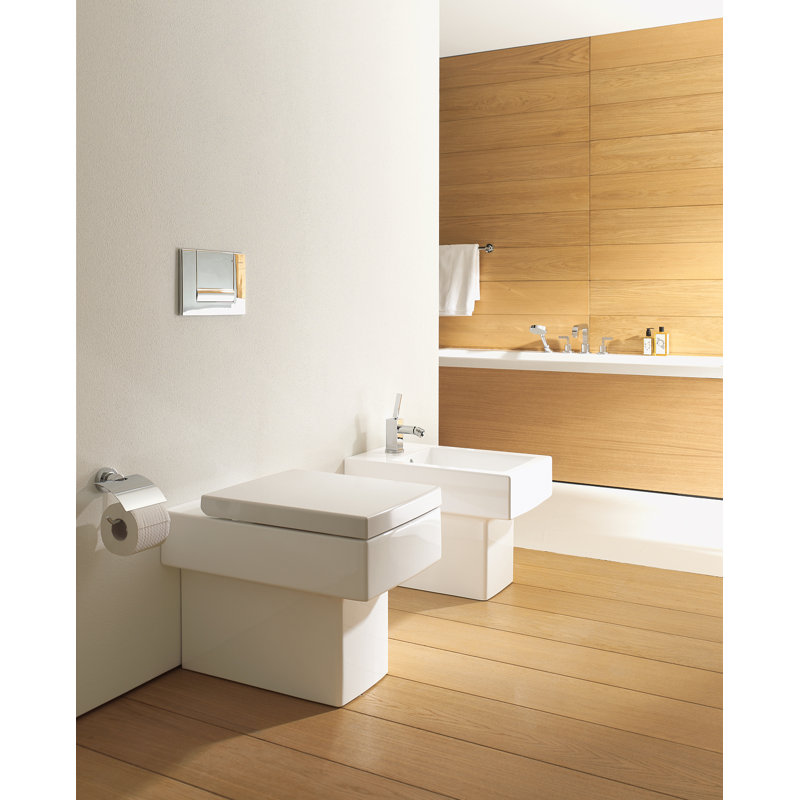 Duravit Vero Dual Flush Square Rectangular Wall Mount Toilet With Glazed Surface Seat Not Included Reviews Wayfair