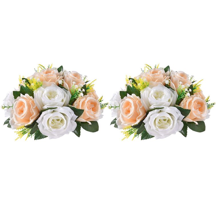 15 Heads Artificial Rose Silk Fake Flower Leaf Bridal Bouquet Wedding Home Decor 