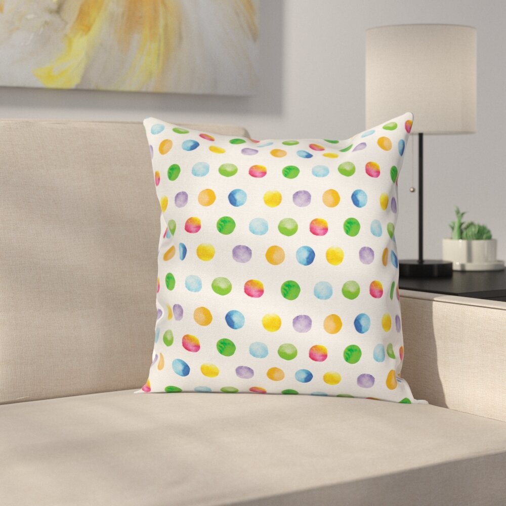 Beautiful Multi Colour Polka Dot Pattern Cushion Cover by Evans Lichfield 