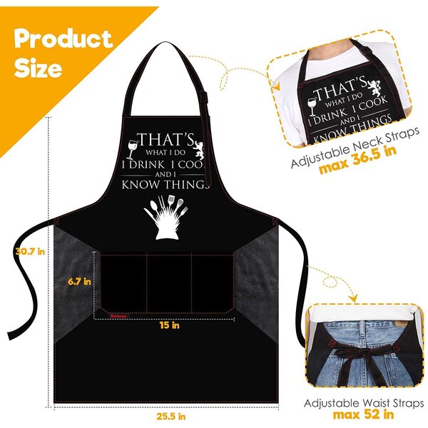 Wi Women with 3 Pockets Mothers Day Gifts for Mom TGOOD Funny Aprons for Men