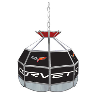 Go to store & view more images Trademark Global Corvette Stained Glass Round Tiffany Lamp