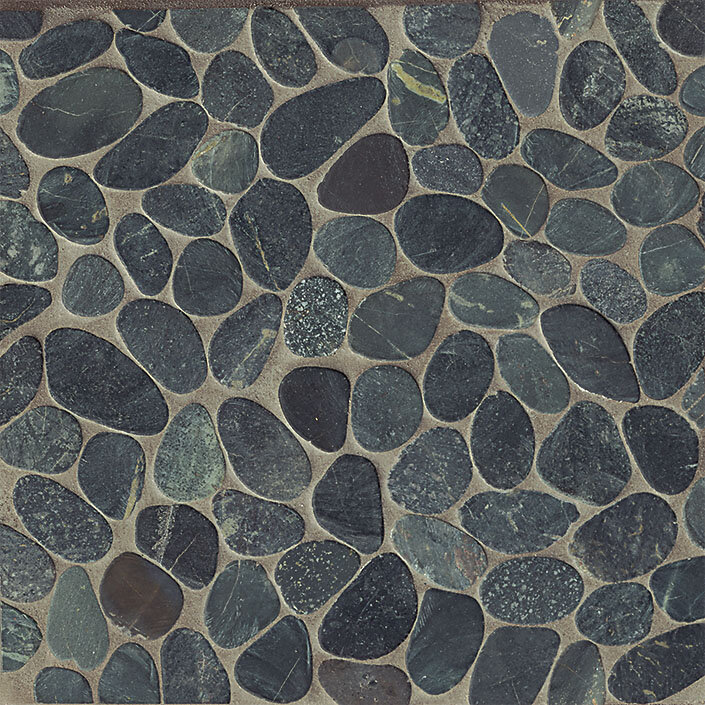 Bedrosians Hemisphere Random Sized Natural Stone Pebble Mosaic Wall ...