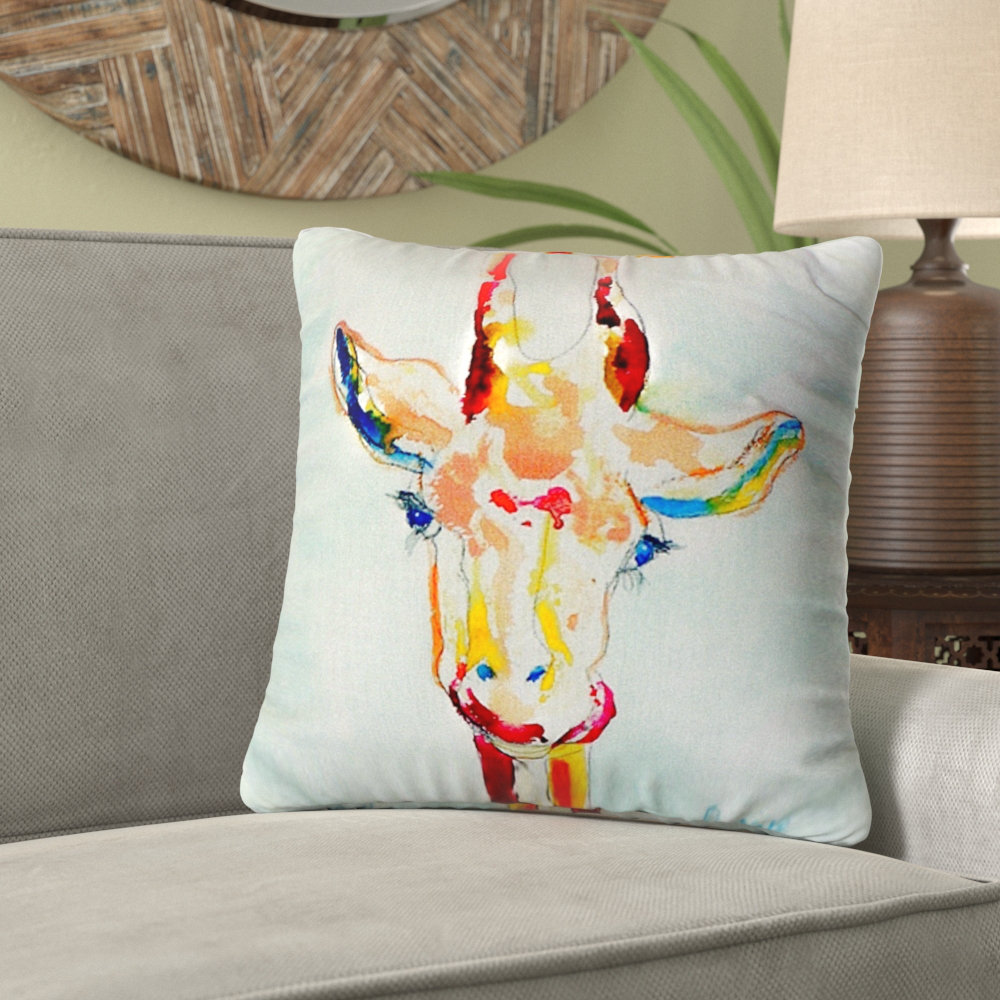 World Menagerie Lansdale Giraffe Indoor Outdoor Throw Pillow Cover Reviews Wayfair