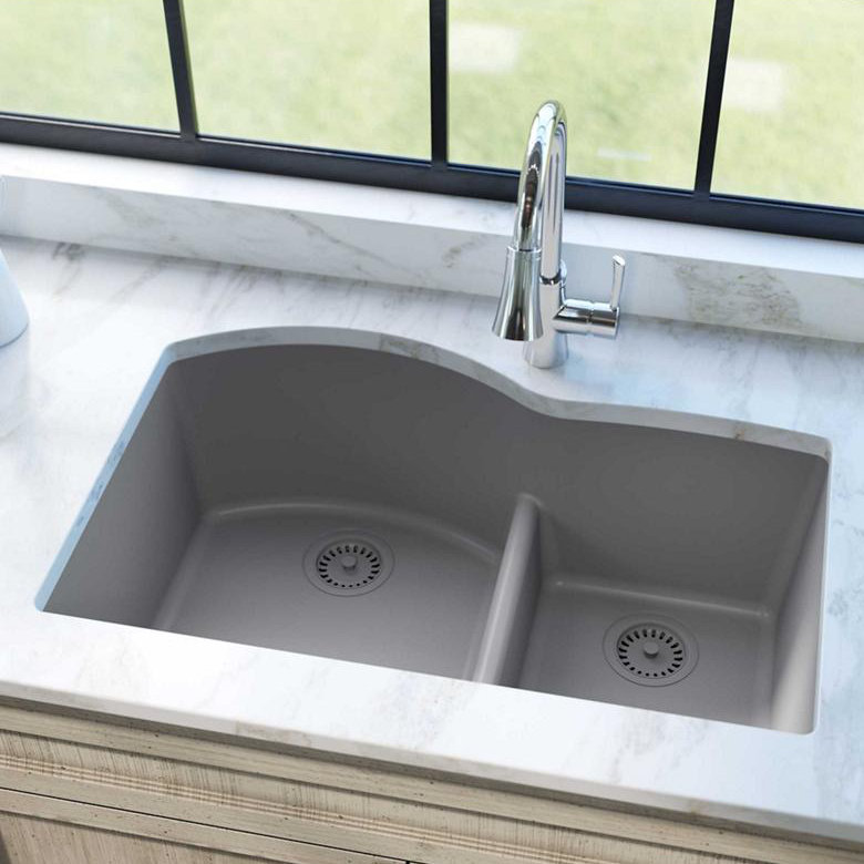 Elkay Quartz Classic 33 L X 22 W Double Basin Undermount Kitchen