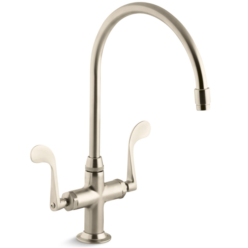 kohler essex single-hole kitchen sink faucet with 9" gooseneck kohler essex single-hole kitchen sink faucet with 9" gooseneck