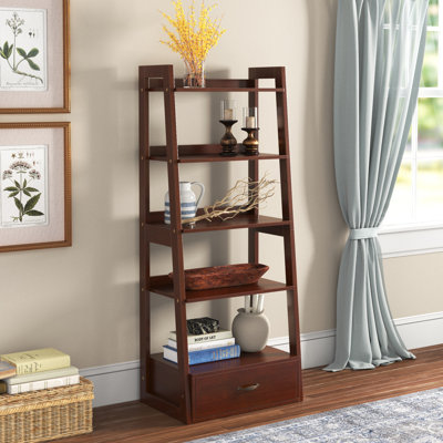 Deivi 63.5" H x 26" W Ladder Bookcase