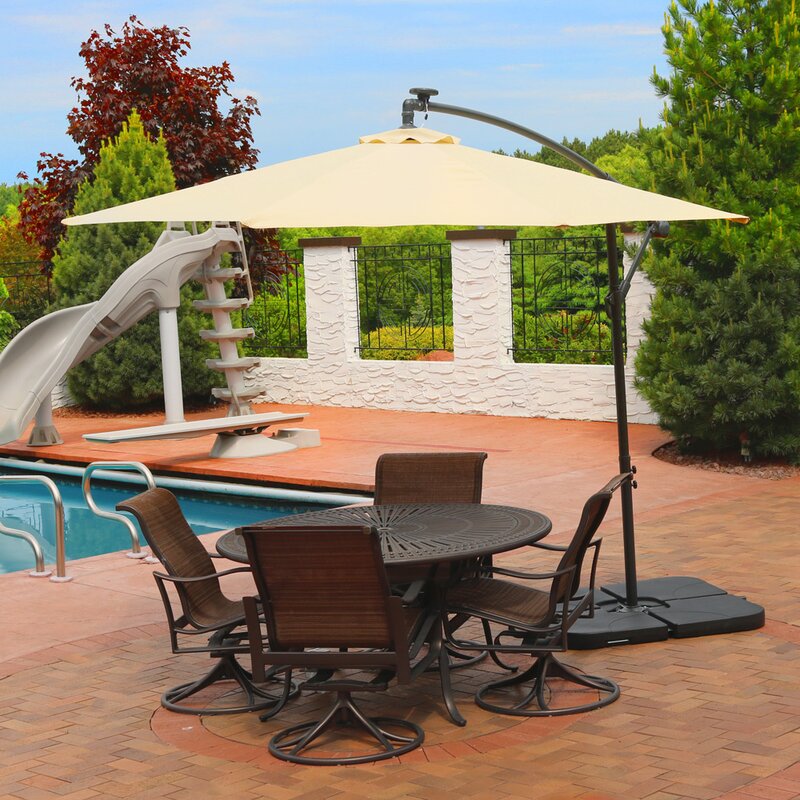 Anna Lighted Cantilever Umbrella Reviews Allmodern