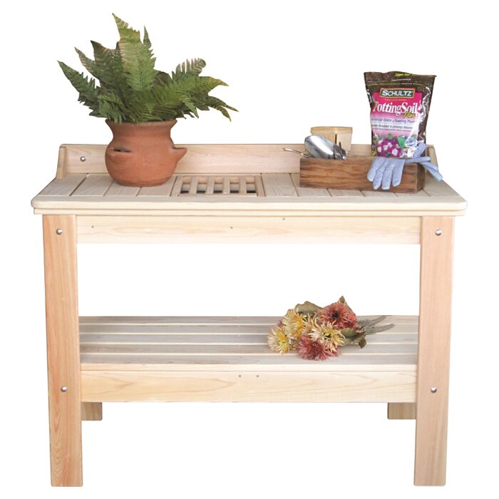 cypress potting table