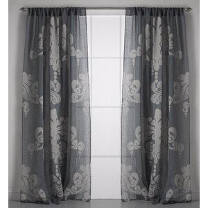 Enchantique Toile Sheer Rod Pocket Single Curtain Panel