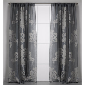 Enchantique Toile Sheer Rod Pocket Single Curtain Panel