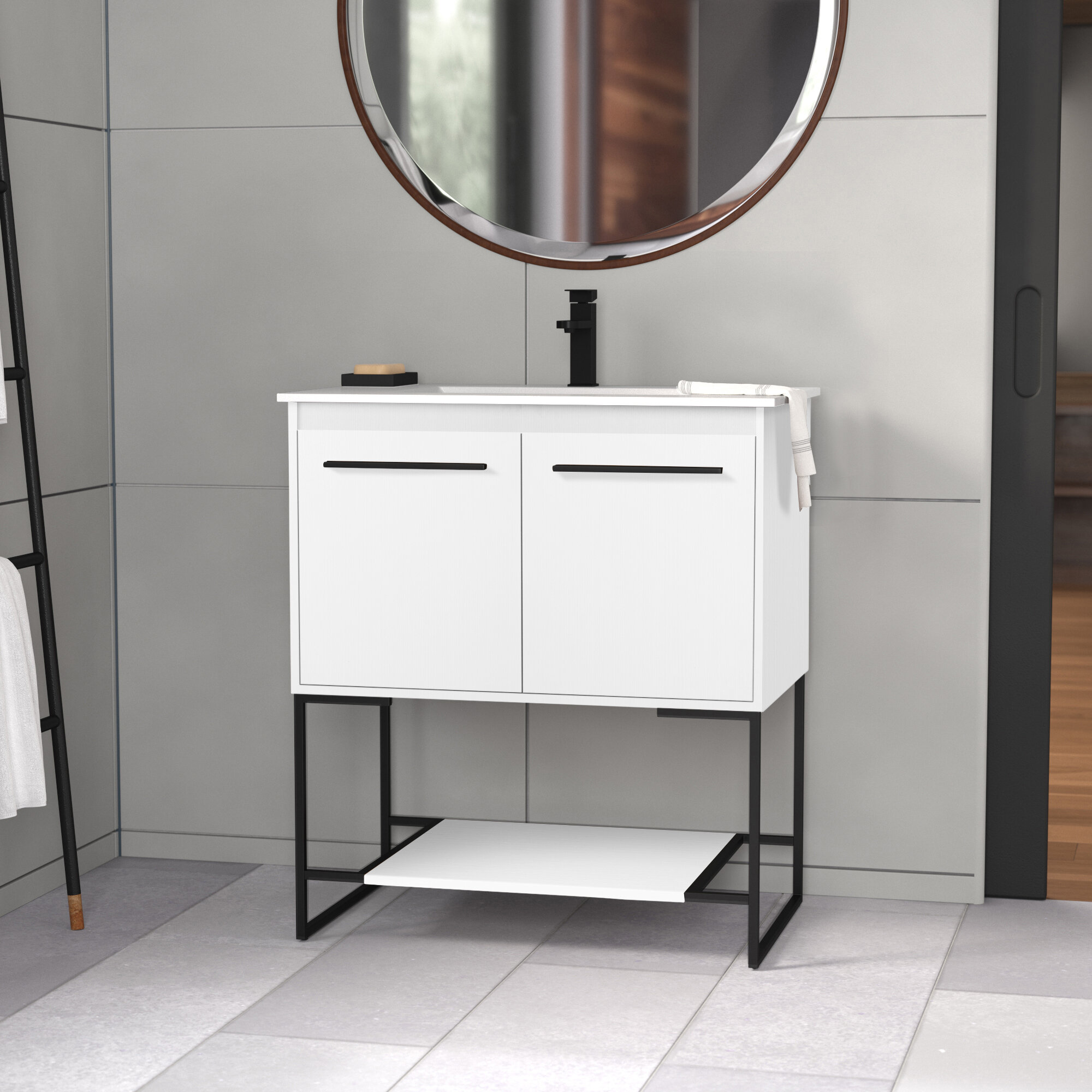 Devon 30 Single Bathroom Vanity Set Reviews Allmodern